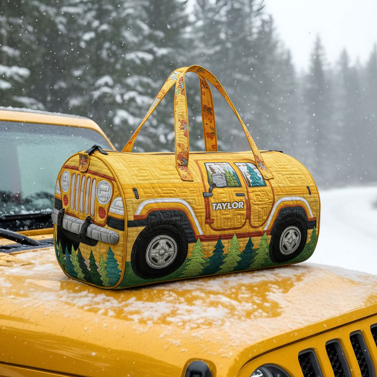 Off-road Vehicle Quilted Duffled Bag, Personalized Gifts For Off-road Lovers 02qhti190925-Homacus