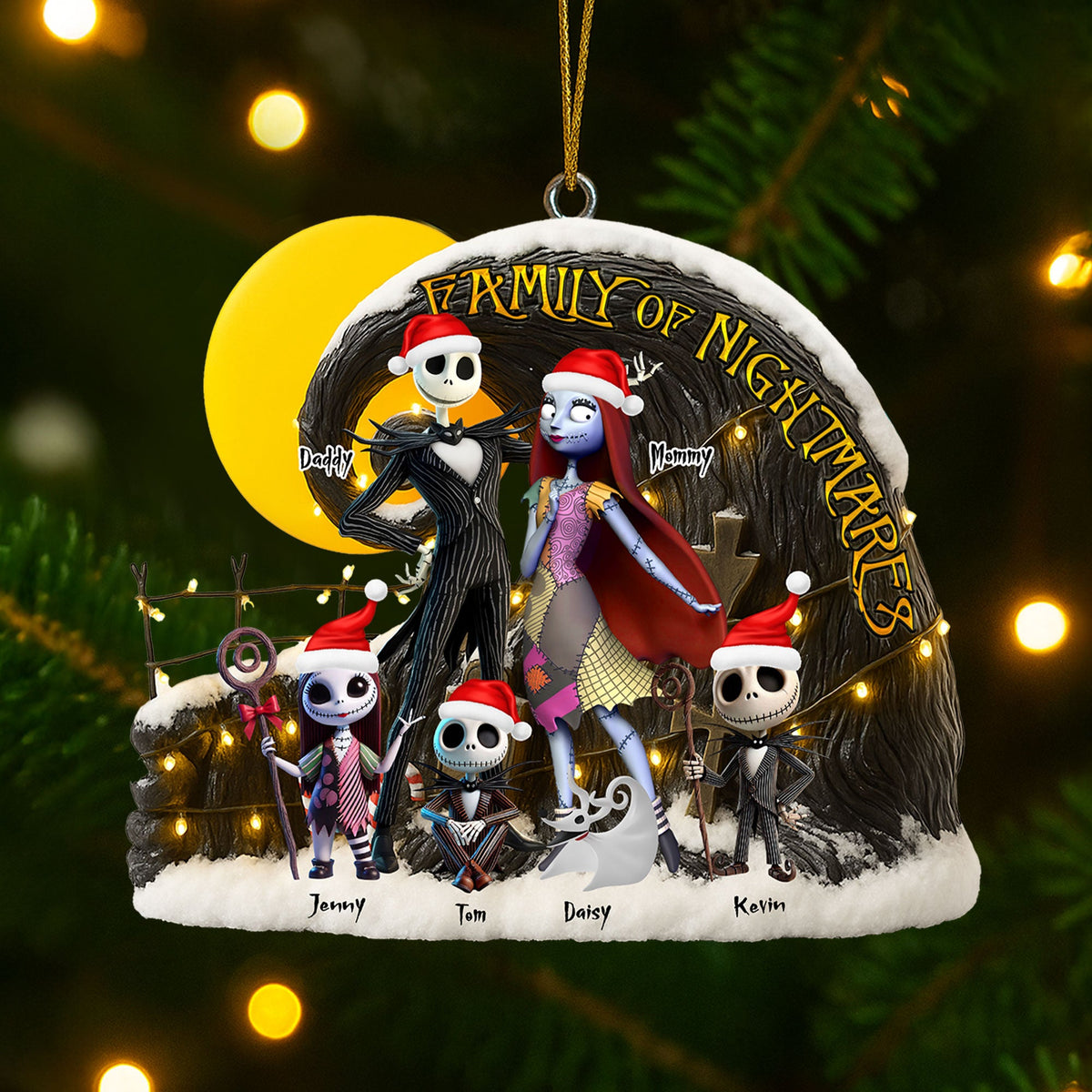 Spooky Family Ornament - Personalized Gifts For Family 04ohti110825-Homacus