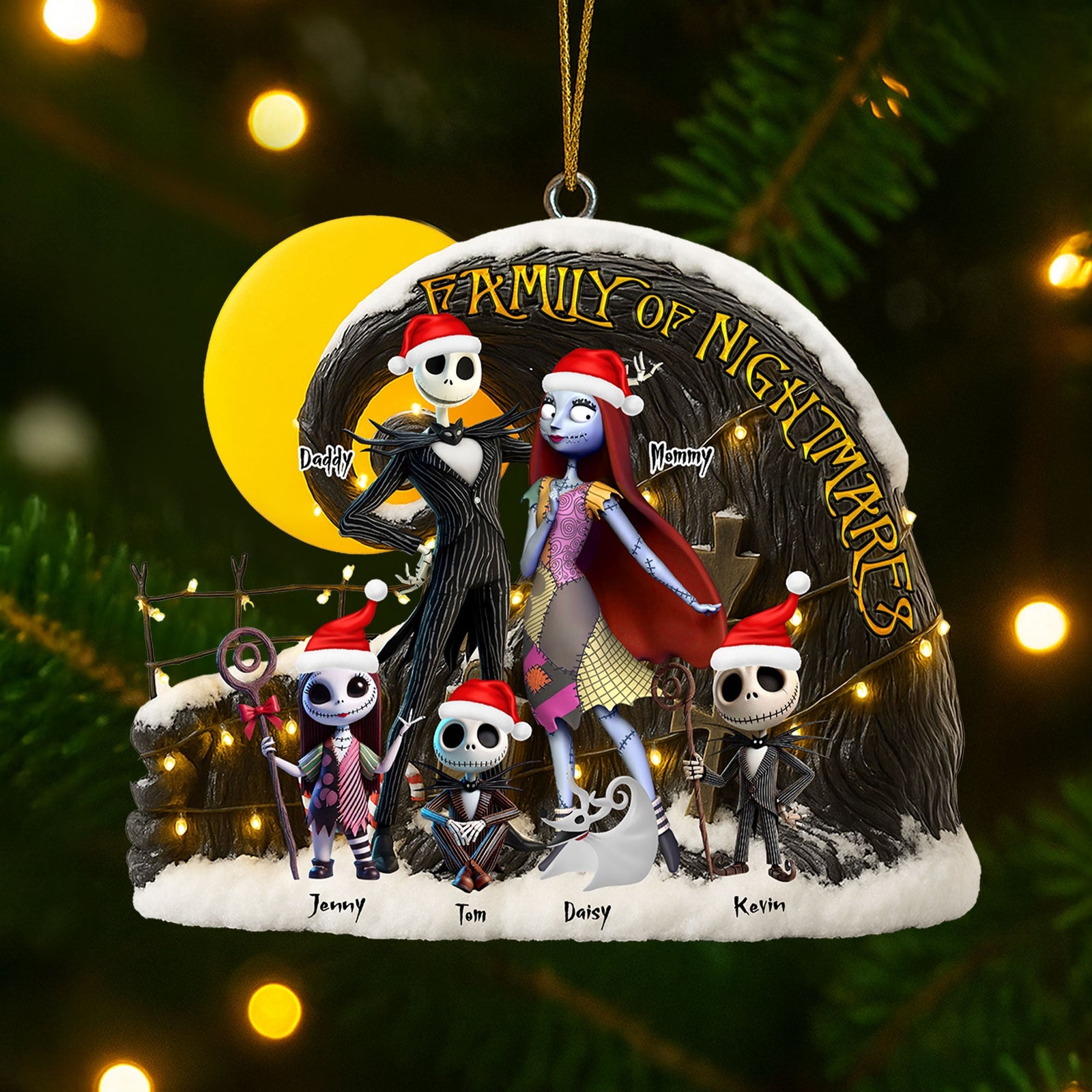 Spooky Family Ornament - Personalized Gifts For Family 04ohti110825-Homacus