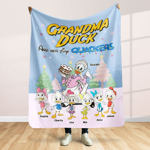 Personalized Christmas Gifts For Grandma Blanket, Grandma Duck 04kati011024-Homacus