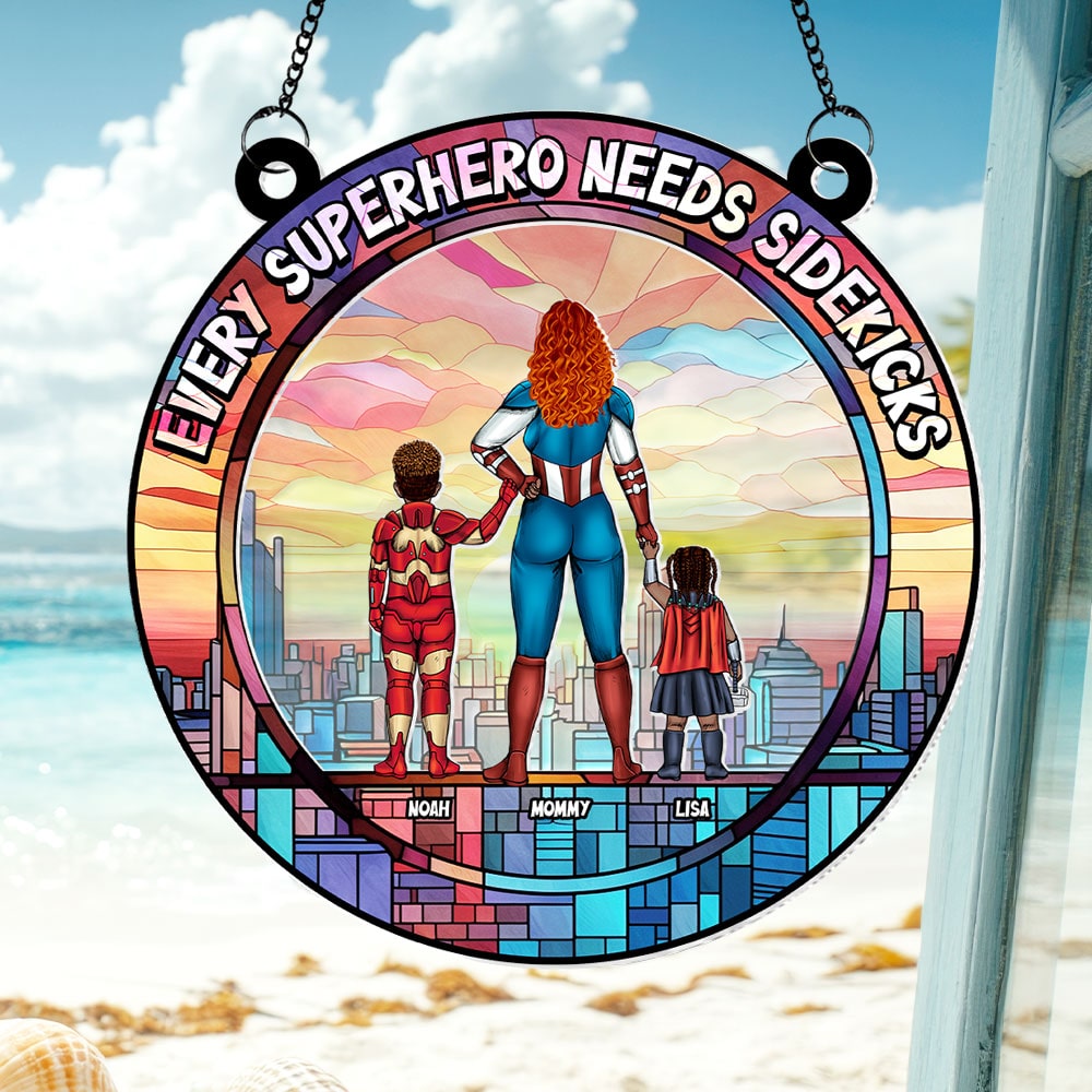 Personalized Gifts For Mom Suncatcher, Best Mom & Her Sidekick 04qhti120225pa-Homacus