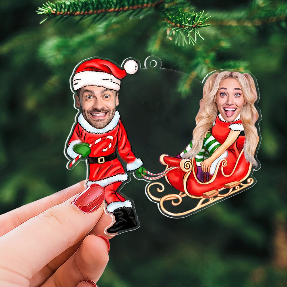 Custom Photo Gifts For Couple Christmas Ornament 02nati280924-Homacus