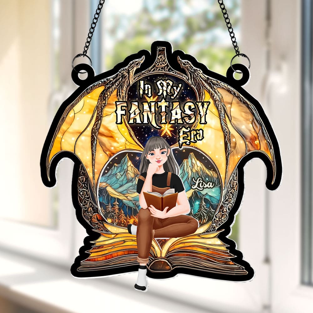 Personalized Gifts For Book Lover Suncatcher Ornament Fantasy Book 012xqti060125pa-Homacus