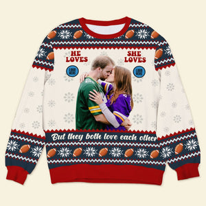 Custom Photo Gifts For Baseball Couple Ugly Sweater 04huti081024-Homacus