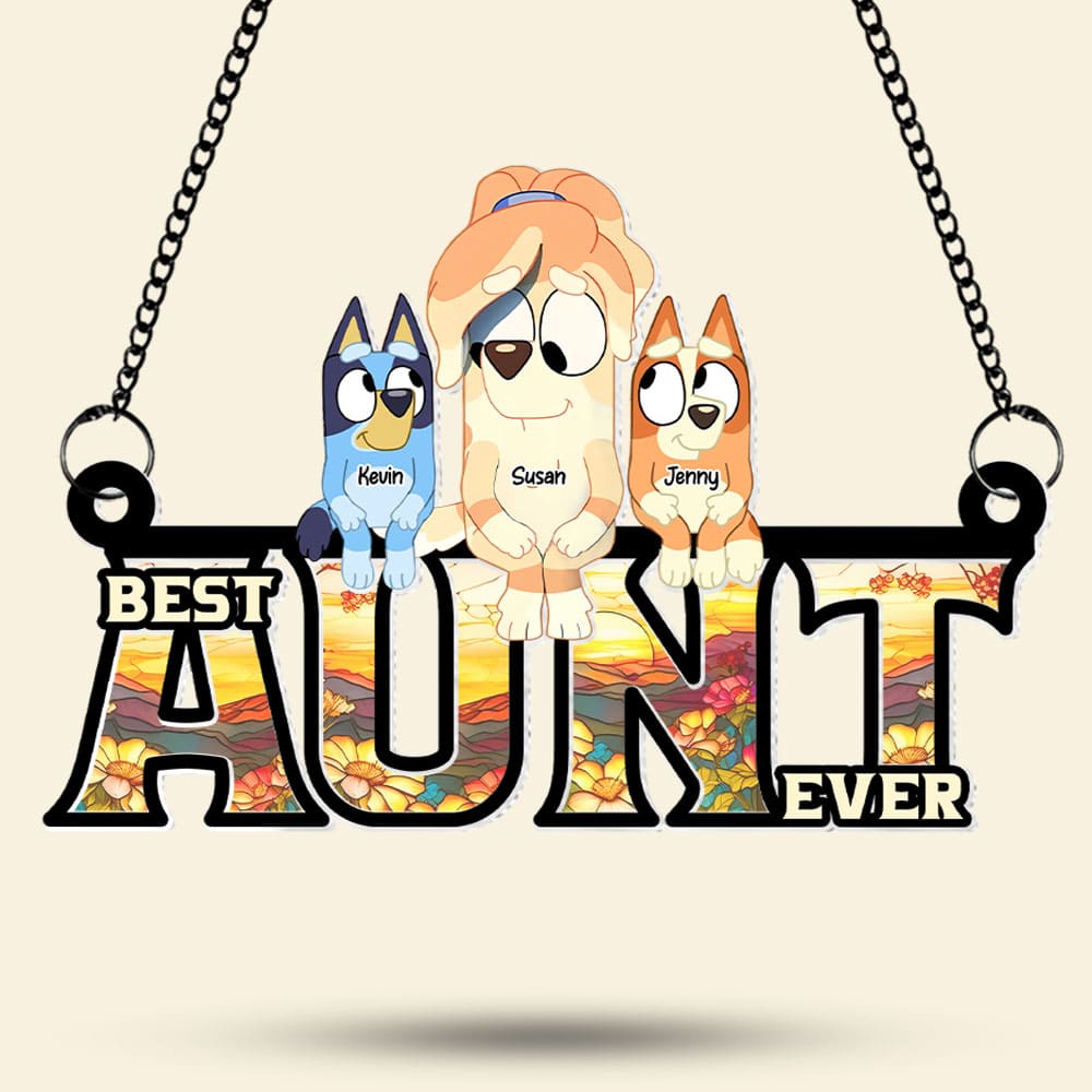 Dog Aunt Suncatcher Ornament - Personalized Gifts For Aunt 022ohti100425-Homacus