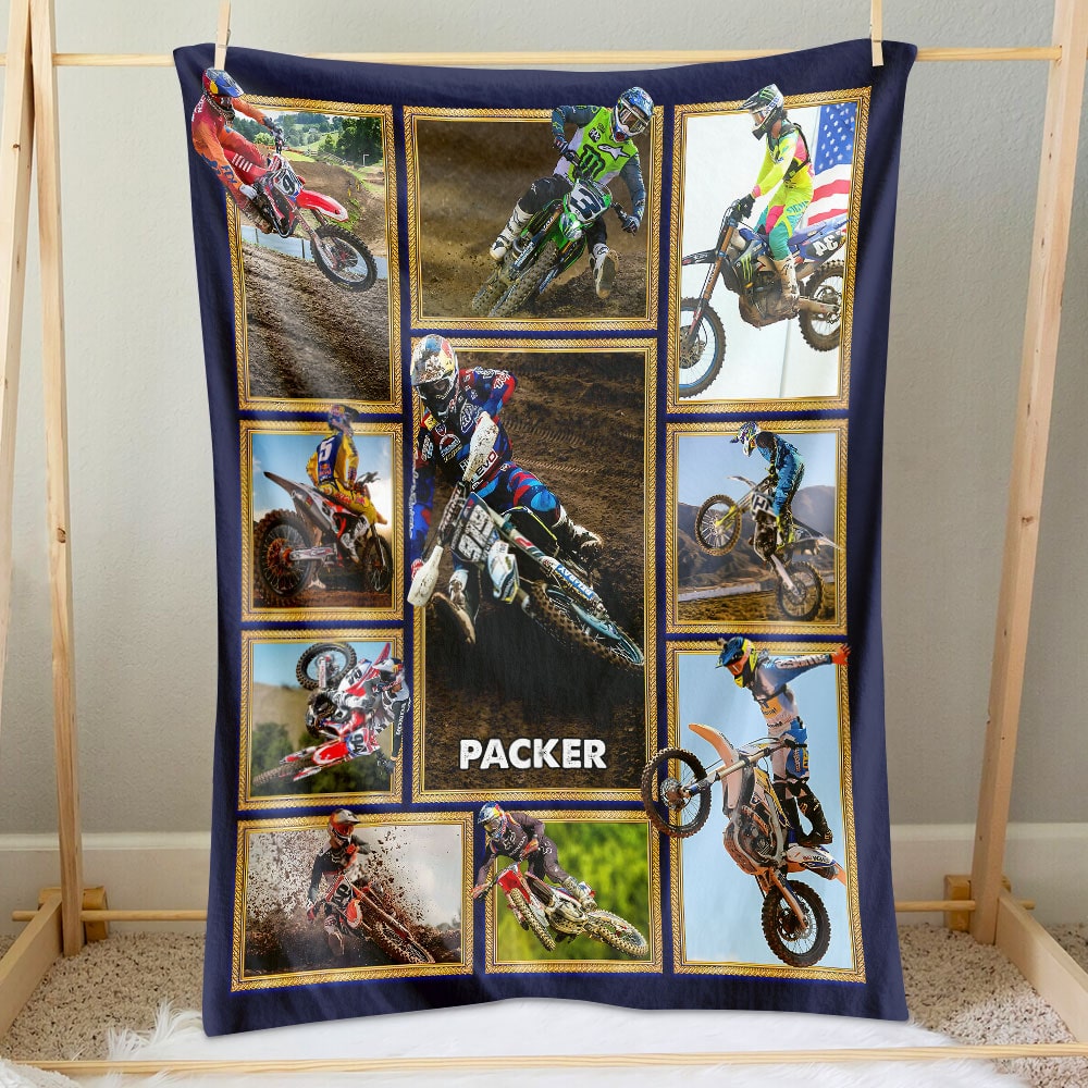 Custom Photo Gifts For Motocross Lover Blanket 021qhti030125-Homacus