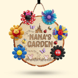 Cartoon Flower Garden Wood Sign - Personalized Gifts For Grandma 03ohti110625-Homacus