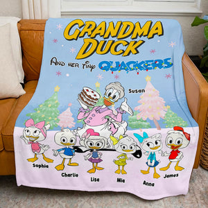 Personalized Christmas Gifts For Grandma Blanket, Grandma Duck 04kati011024-Homacus