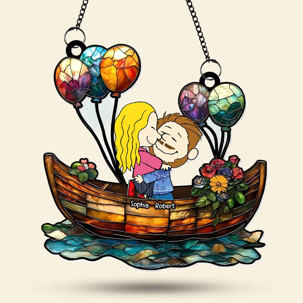 Couple Suncatcher Ornaments - Personalized Gifts 03xqti121224hg-Homacus