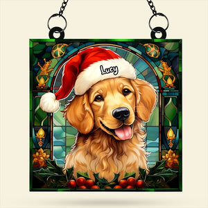 Personalized Christmas Gifts For Dog Lovers Suncatcher Ornament Golden Retriever 04huti090924-Homacus