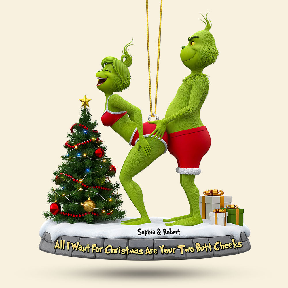 Naughty Green Couple Ornament - Personalized Christmas Gifts For Couple 01ohti120925-Homacus