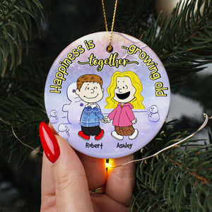 Personalized Christmas Gifts For Couple Hand In Hand Ceramic Ornament 04QHHN281023DA-Homacus