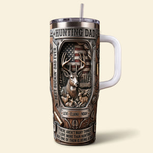 Proud Hunting Dad 40oz Tumbler With Handle, Personalized Gifts For Hunting Dads 04qhti280426-Homacus