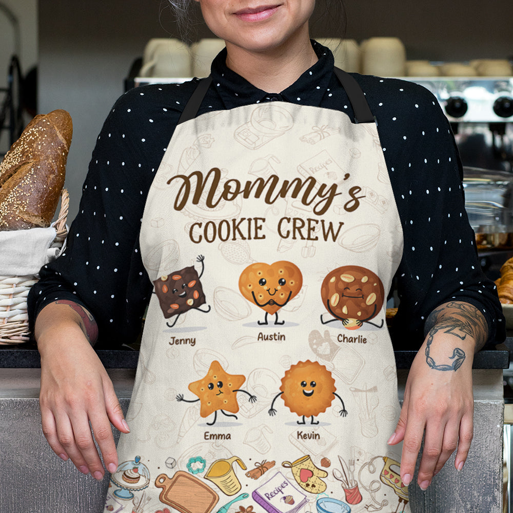 Personalized Gifts For Mom Aprons Mommy's Cookie Crew 02xqti010325-Homacus
