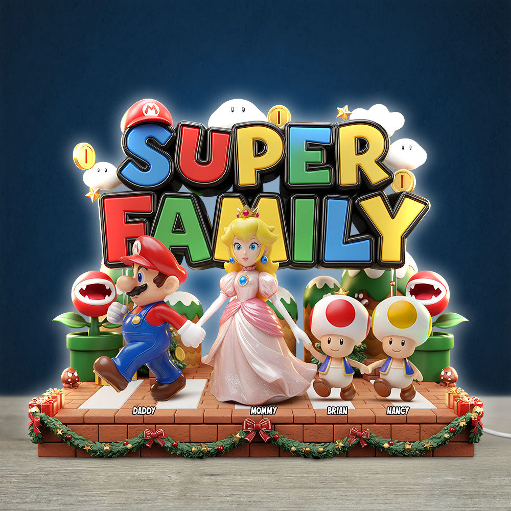 Family Crosswalk Light Box - Personalized Gifts For Family Custom Acrylic Light Box 01PATI141125-Homacus