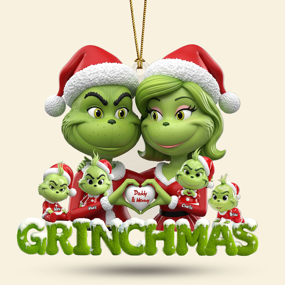 Green Family Ornament - Personalized Gifts For Family 03ohti200825-Homacus