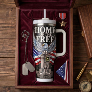 Proud Veteran Tribute Tumbler Handle - Personalized Gifts For Veterans 04OHTI050326-Homacus
