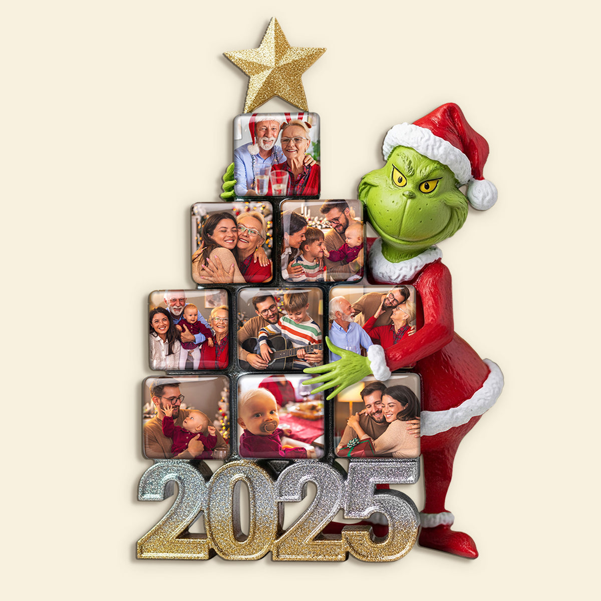 Green Monster Family Fridge Magnet - Custom Photo Gifts For Family Acrylic Fridge Magnet 04PGTI201125-Homacus