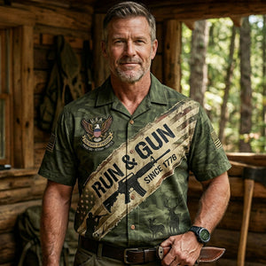 Proud Veteran Hunter Dad Hawaiian Shirt - Personalized Gifts For Dad 02PATI030426-Homacus