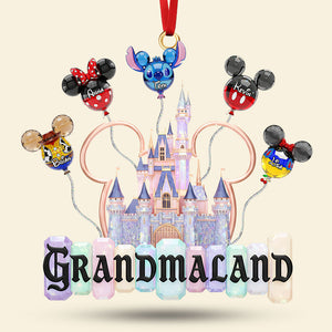 Grandkid Balloon Castle Ornament - Personalized Gift For Grandma Christmas Ornament 07OHTI181125-Homacus