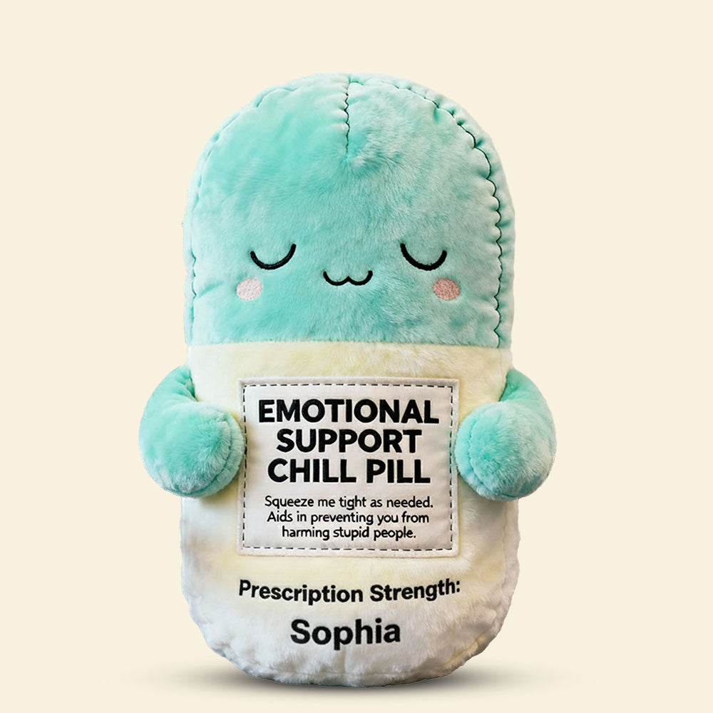 Emotional Support Pill Custom Shape Pillow, Personalized Gifts For Coworker 03QHTI151125-Homacus