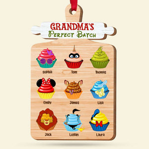 Personalized Gift For Grandma Wood Ornament Cupcake Kids Ornament 04HUTI211023QN-Homacus