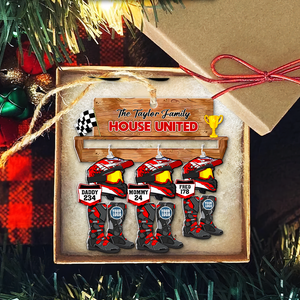 Personalized Christmas Gift For Family Ornament Motorcross Family 02HUHU151024-Homacus