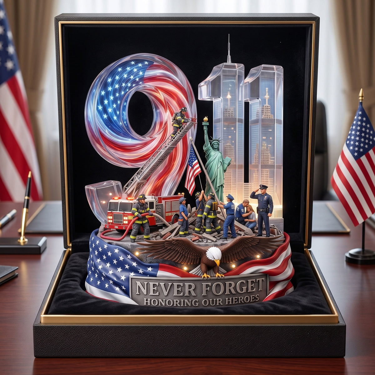 Honor The Fallens 9.11 Plaque 04QHTI240726-Homacus