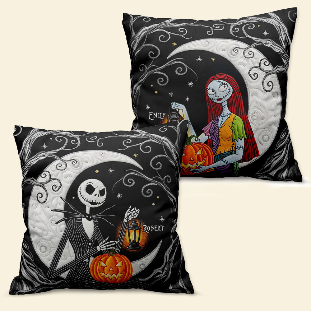Spooky Couple Pillow - Personalized Gifts For Couple 01pati300825-Homacus