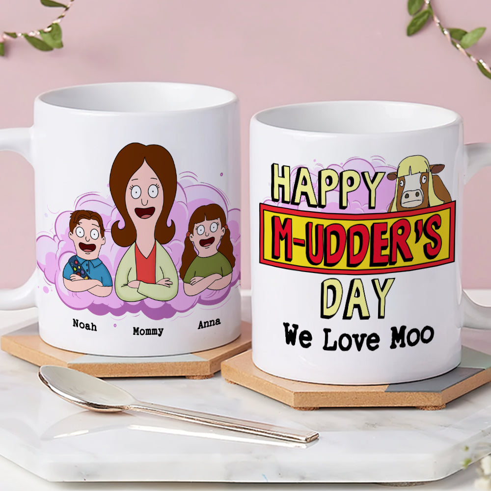 Personalized Gift For Mom Mug, Funny Cow Happy Mudder's Day 04qhti110325hg-Homacus