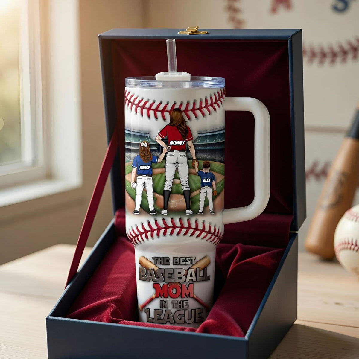 Baseball Mom Player 40oz Tumbler - Personalized Gifts For Mother's Day Tumbler 05TYTI150426-Homacus