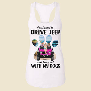 Personalized Gifts For Dog Lovers Shirt Drive Car And Hang Out With Dogs-Homacus