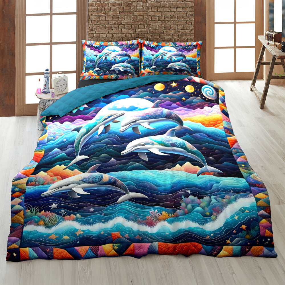Gifts For Dolphin Lover Quilt Bed Set 045huti220125-Homacus