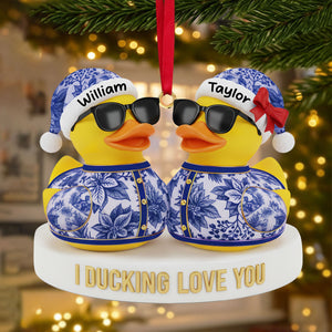Couple Duck Christmas Ornament Personalized Gifts For Couple 01PGTI211025-Homacus