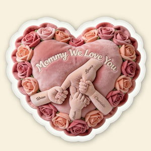 Hand Mom Shaped Pillow - Personalized Gifts For Mom 04NATI240326-Homacus