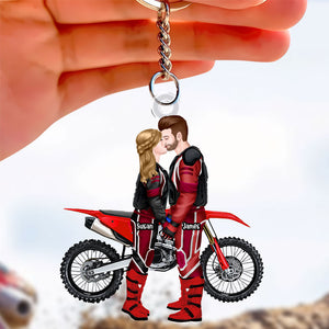 Personalized Gifts For Motocross Couple Keychain 05acti111224pa-Homacus