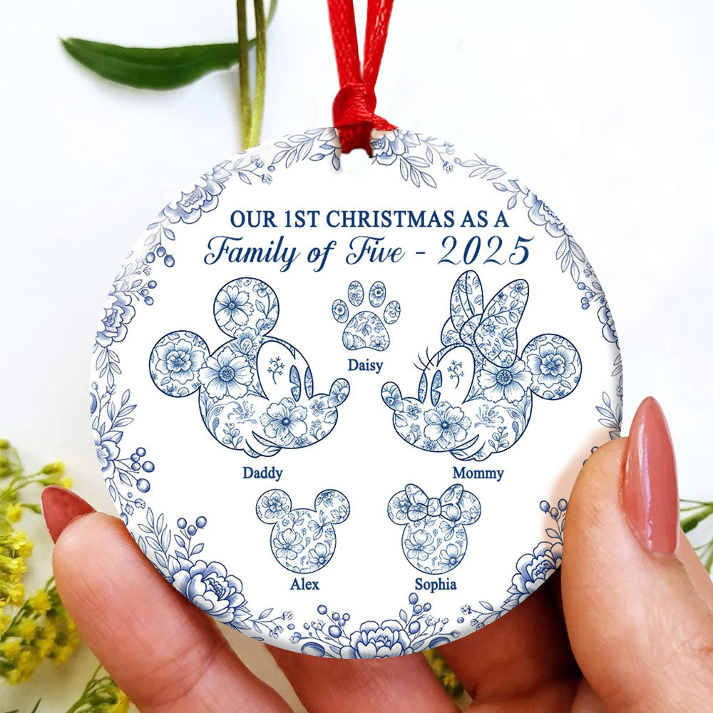 Cute Four Toile Family Ornament - Personalized Gifts For Family 01pgti210825-Homacus