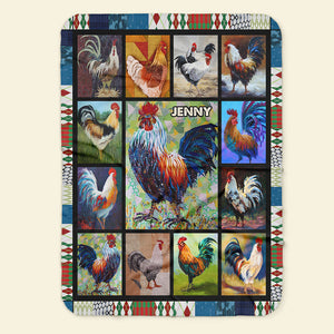 Personalized Gifts For Chicken Lover Blanket, Rooster Art 04qhti261224-Homacus