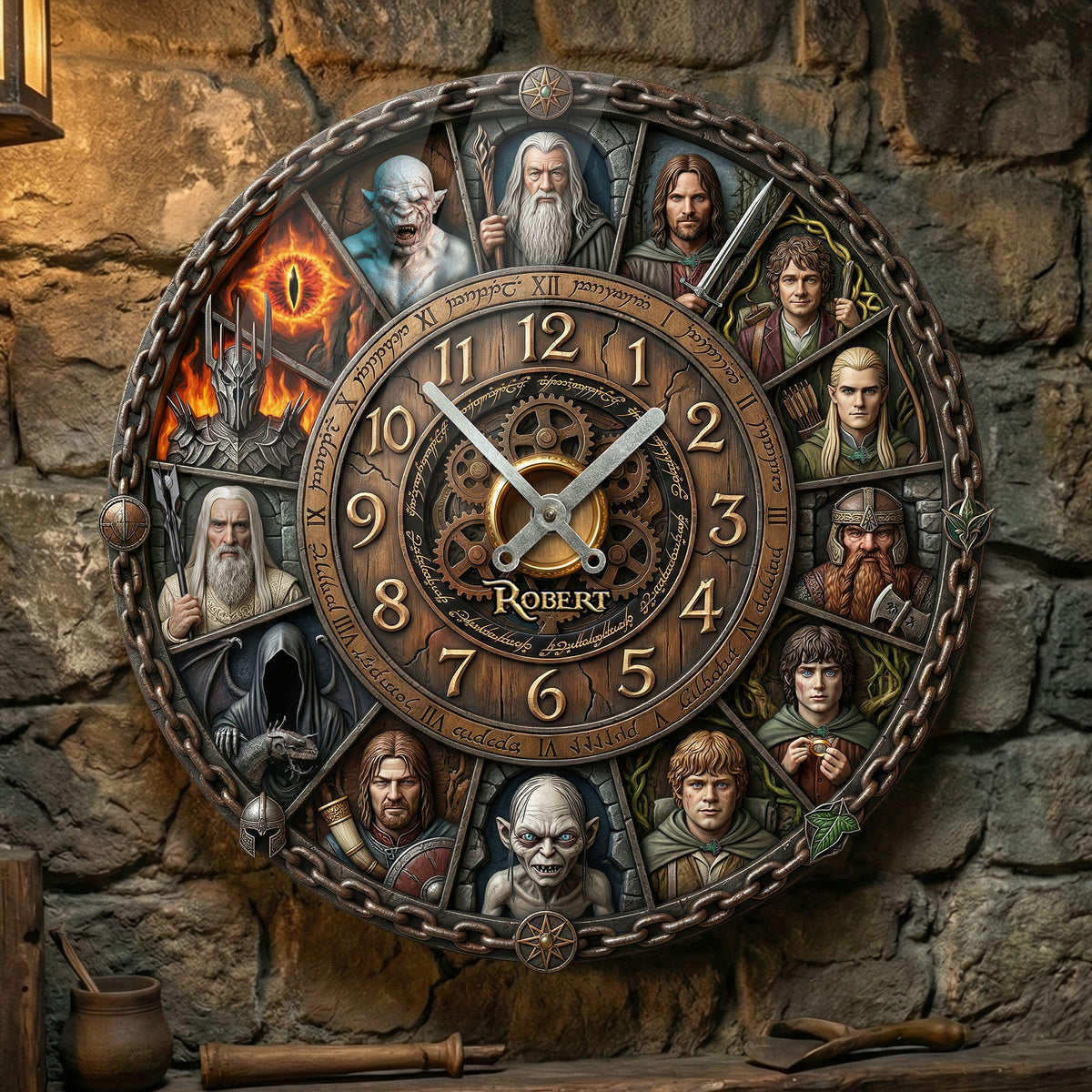 Fantasy Traveler Wall Clock - Personalized Gifts For Fantasy Fans 1 Layer Acrylic Hanging Wall Clock 04HUTI280226-Homacus