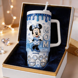 Toile de Jouy Fairytail Mom And Kid 40oz Tumbler - Personalized Gifts For Mother's Day Tumbler 04PGTI230426-Homacus