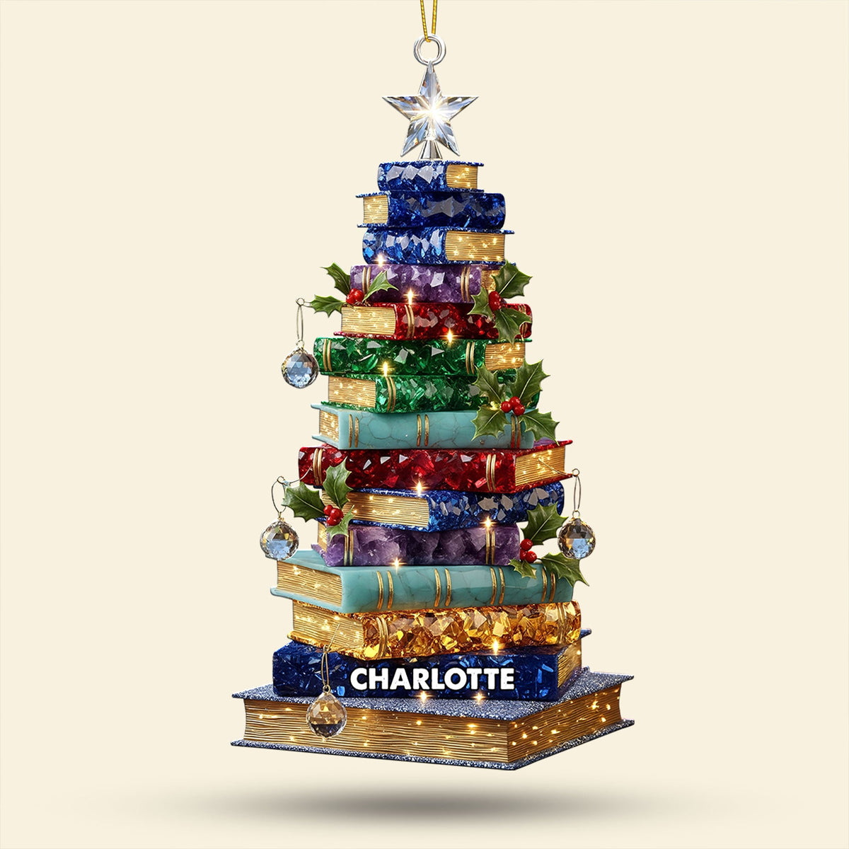 Christmas Book Tree Ornament - Personalized Gifts For Book Lovers 05pati120925-Homacus