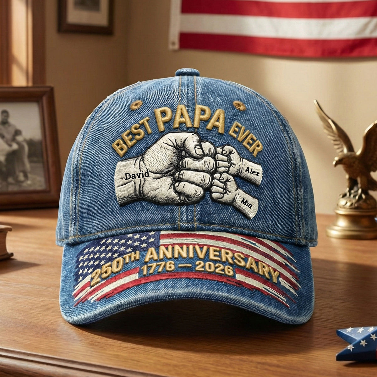 USA 250th Anniversary Classic Cap - Personalized Gifts For Grandpa 06nati280226-Homacus