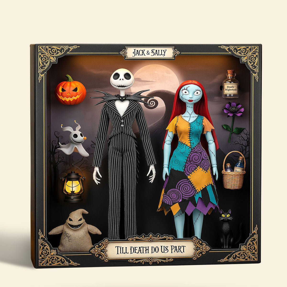 Spooky Couple Plaque - Personalized Gifts For Couple 04nati130825-Homacus