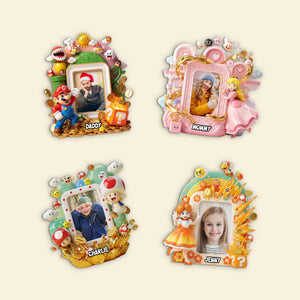 Photo Frame Fridge Magnet - Custom Photo Gifts For Family Custom Shape Acrylic Fridge Magnet 04PATI191125-Homacus