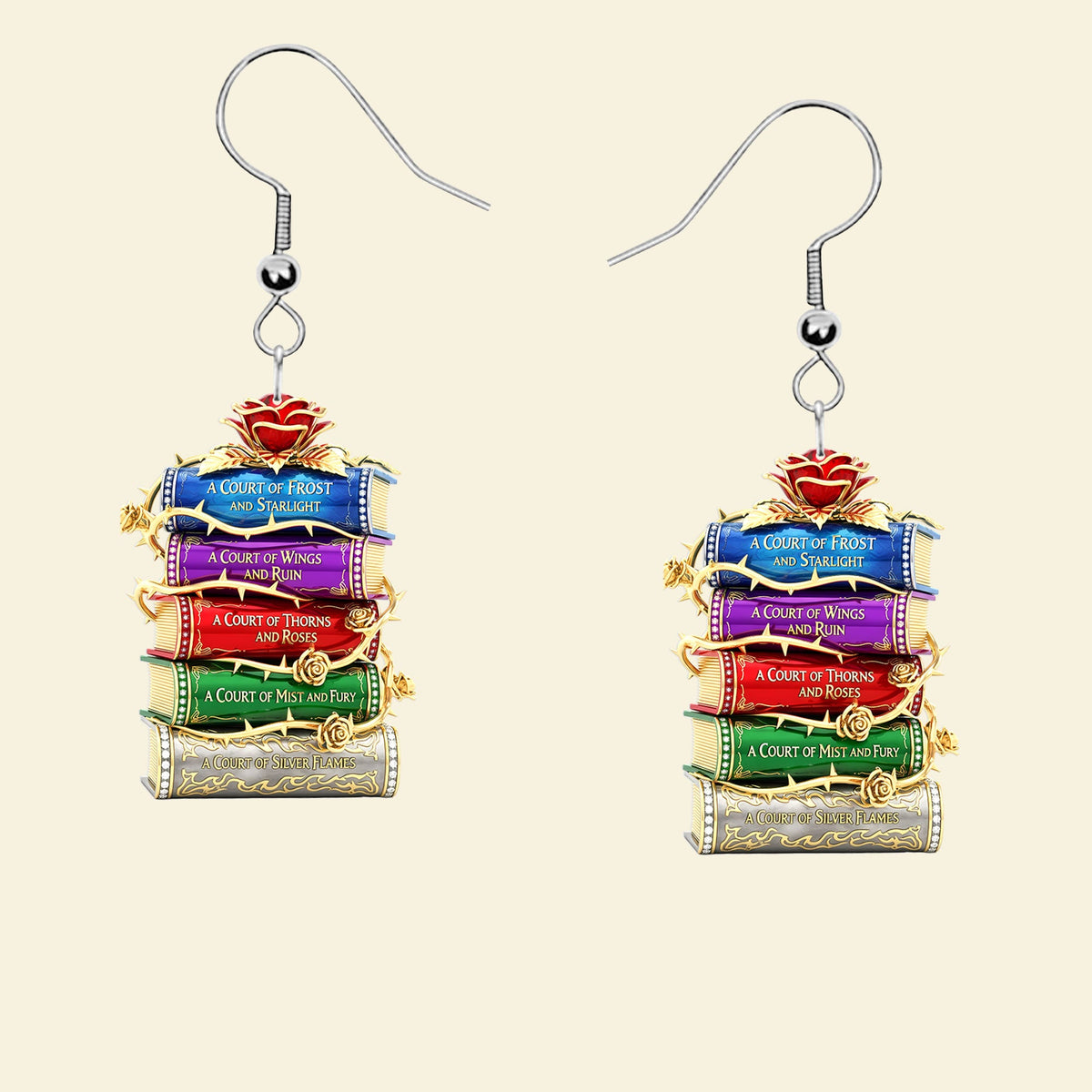 Bookstack Earrings - Gifts For Book Lovers 01nati280625-Homacus