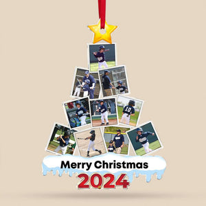 Baseball Custom Photo Acrylic Christmas Ornament 022HUTI260924 Gift For Baseball Players-Homacus