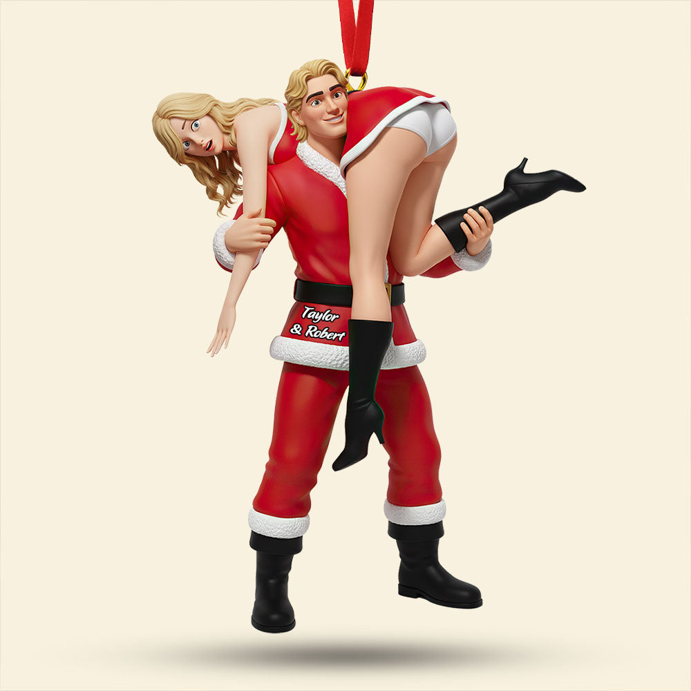 Naughty Couple Ornament - Personalized Gifts For Couple Christmas Ornament 04HUTI071125-Homacus