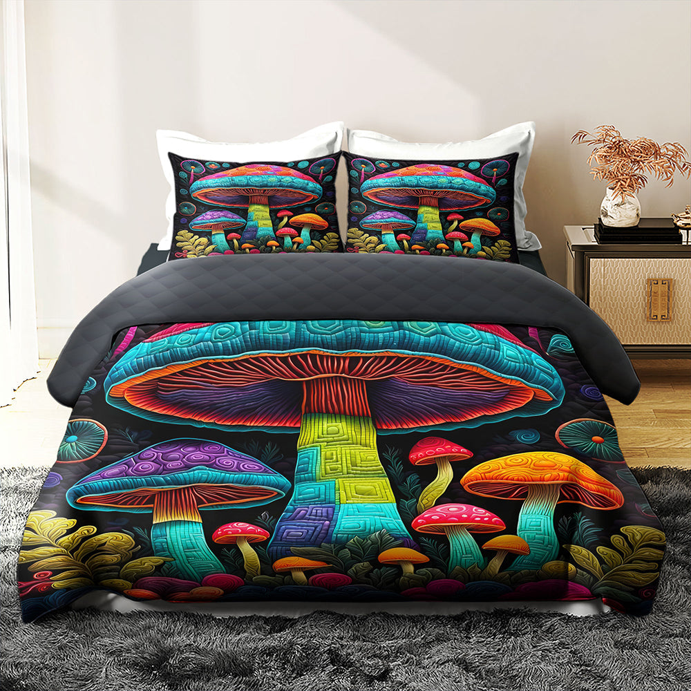 Mushroom Quilt Bed Set 05huti200125-Homacus