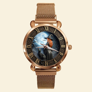 Witch Mesh Strap Quartz Watch - Personalized Gifts For Witch Fans 02pgti290725-Homacus