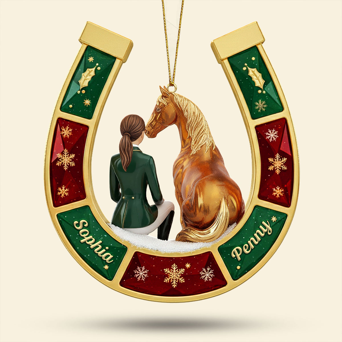 Horse-loving Girl Ornament - Personalized Gifts For Horse Lovers 05pgti031025-Homacus